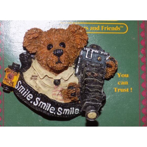 Boyds Bears Bearwear Brooch Lapel Pin 1995 Camera Flash Bear Vintage - 26115 - Picture 3 of 4